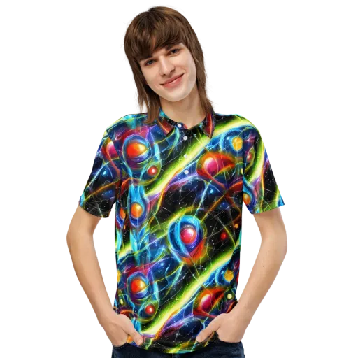 Infinity Reactor on a Men's Slim Fit Polo Shirt