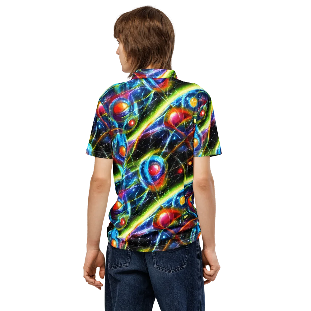 Infinity Reactor on Men's Slim Fit Polo Shirt — Back