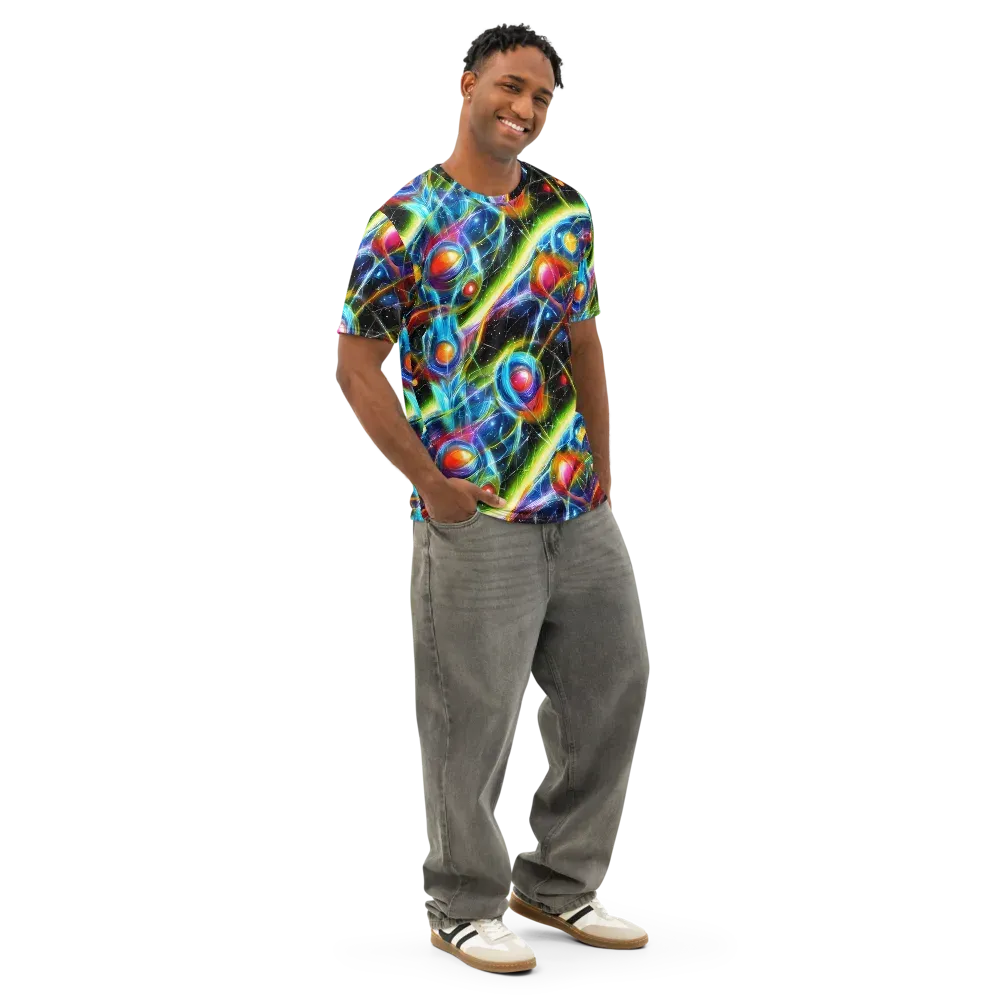 Infinity Reactor on Men's Cotton Crew Neck T-Shirt — Right Front