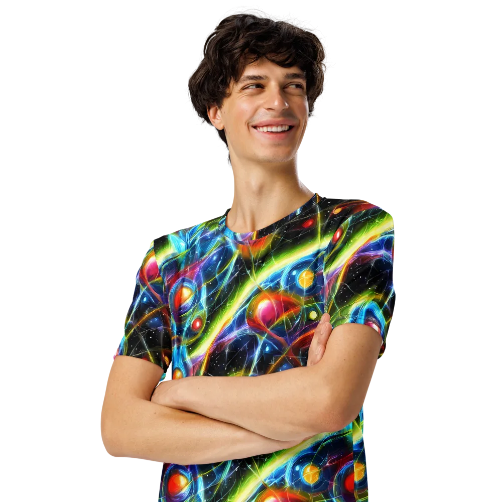 Infinity Reactor on Men's Crew Neck T-Shirt — Left Front