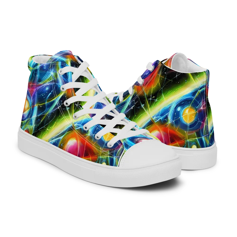 Infinity Reactor on Men's High Top Canvas Shoes — Right