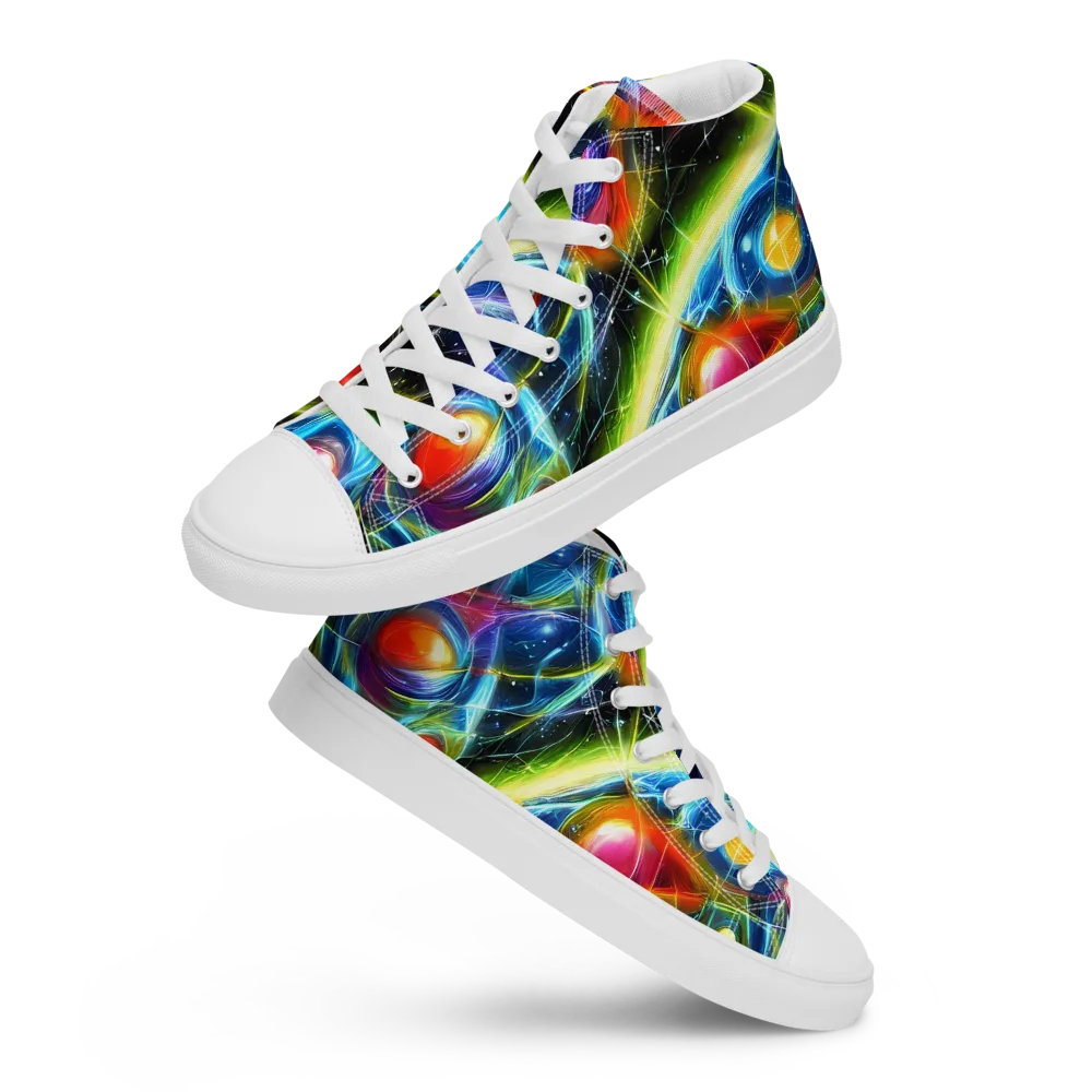 Infinity Reactor on Men's High Top Canvas Shoes — Front