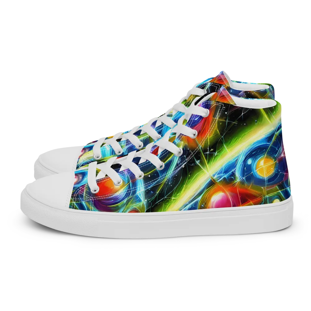 Infinity Reactor on Women's High Top Canvas Shoes — Left