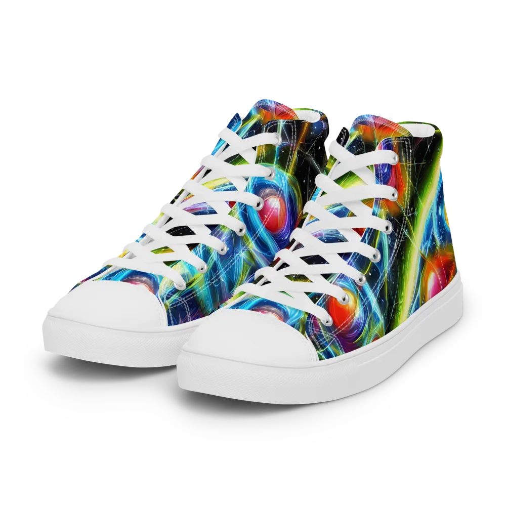 Infinity Reactor on Women's High Top Canvas Shoes — Left Front