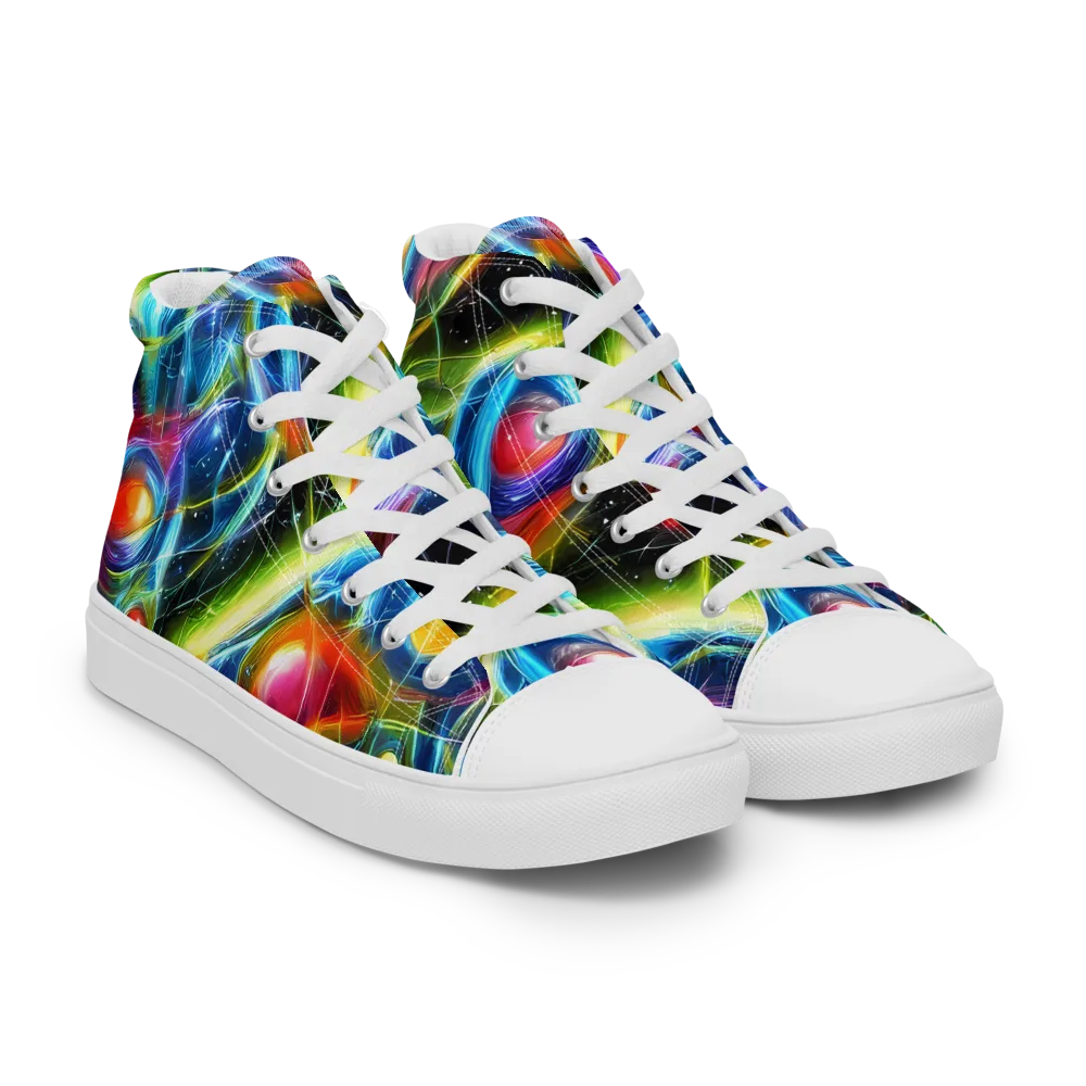 Infinity Reactor on Women's High Top Canvas Shoes — Right Front