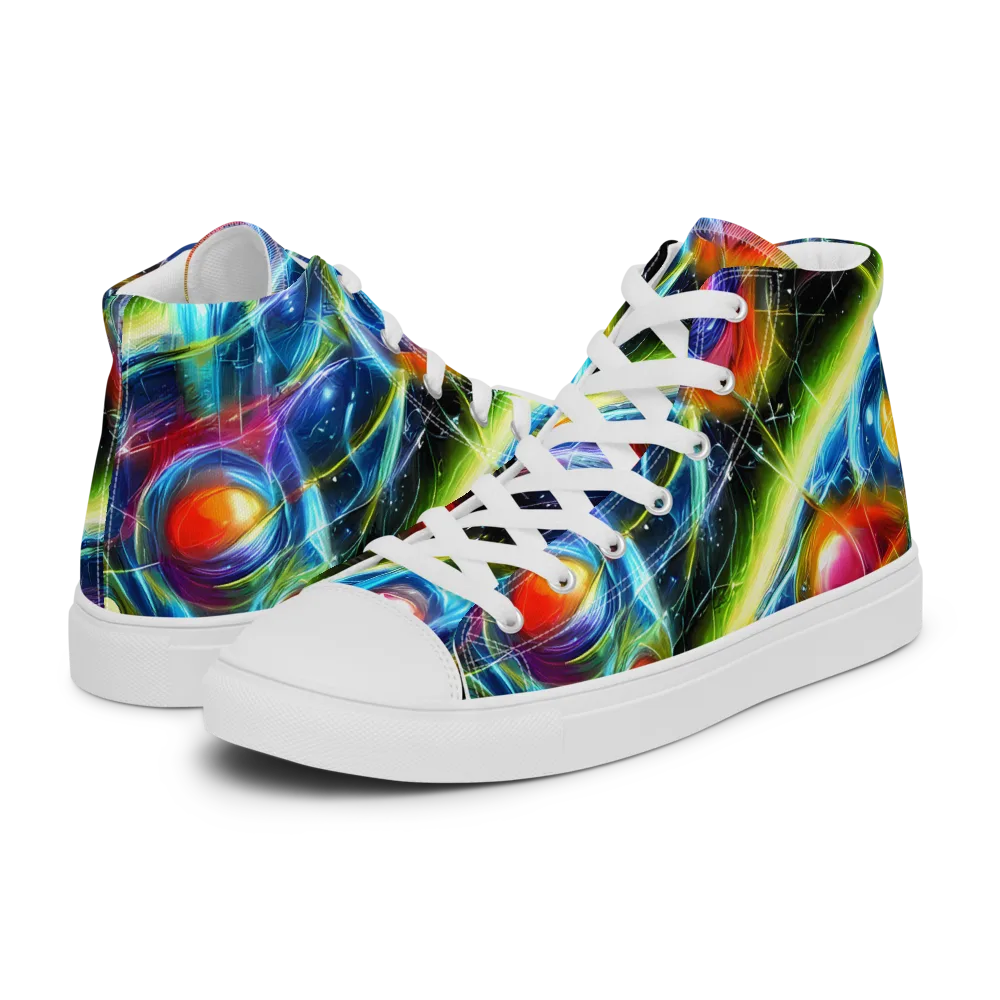 Infinity Reactor on Women's High Top Canvas Shoes — Left