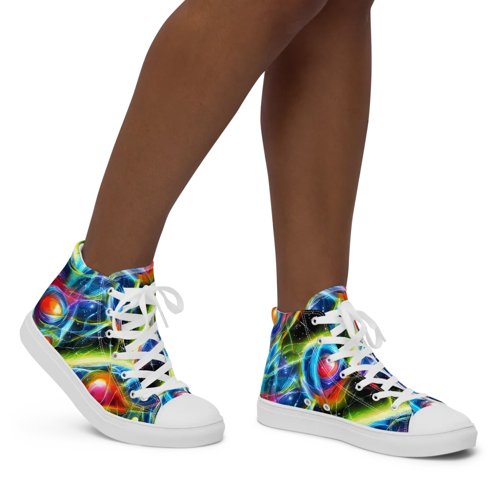 Infinity Reactor on Women's High Top Canvas Shoes — Right