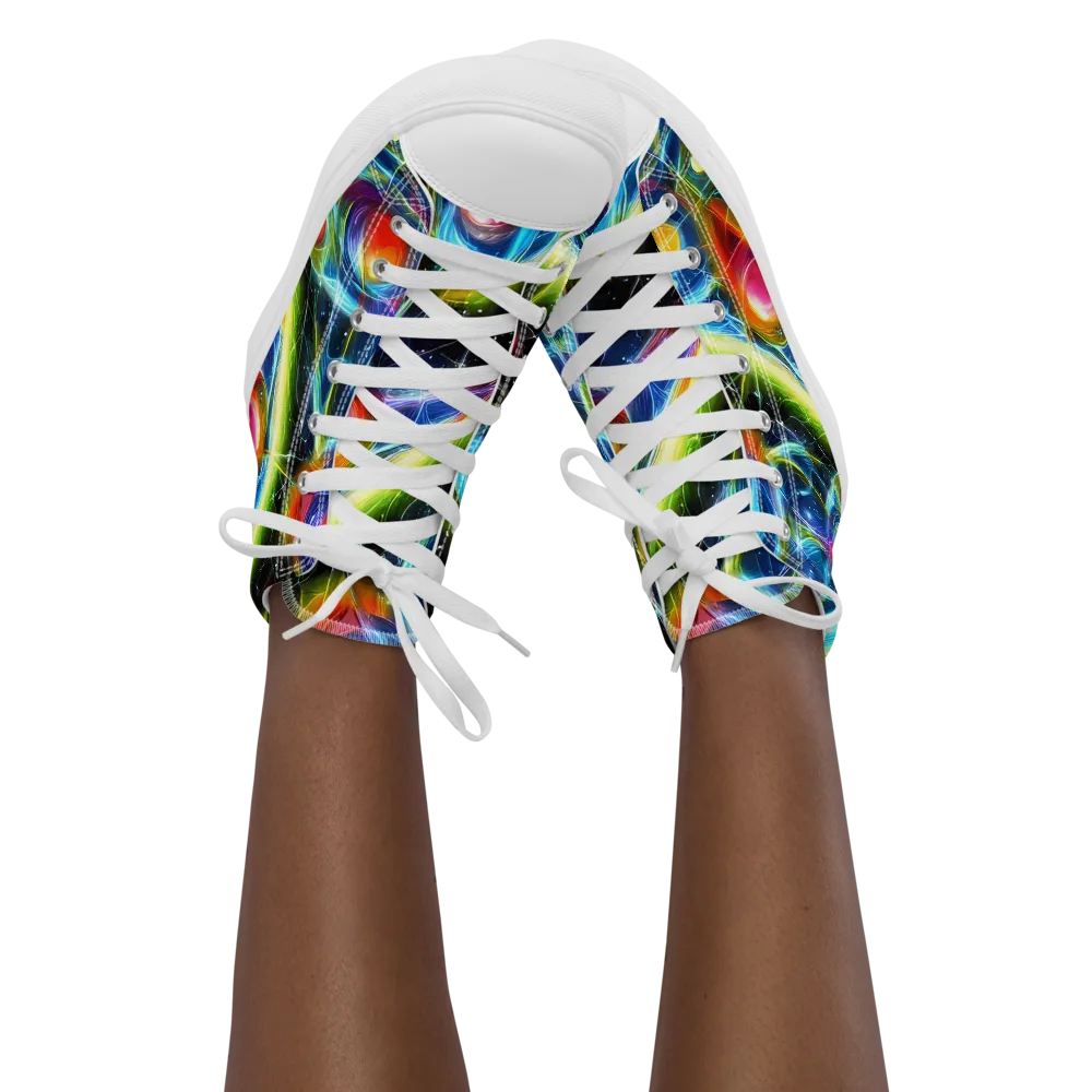 Infinity Reactor on Women's High Top Canvas Shoes — Front