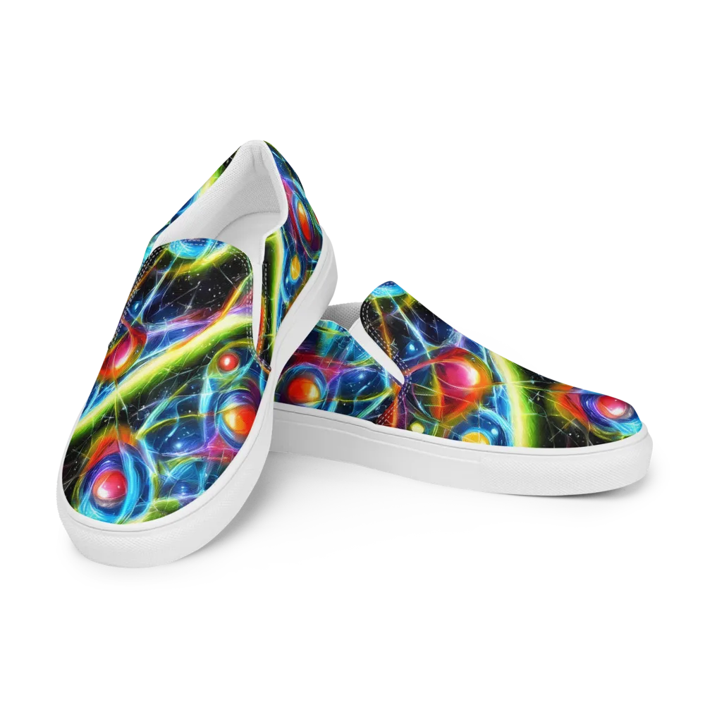 Infinity Reactor on Men's Slip-On Canvas Shoes — Left Front