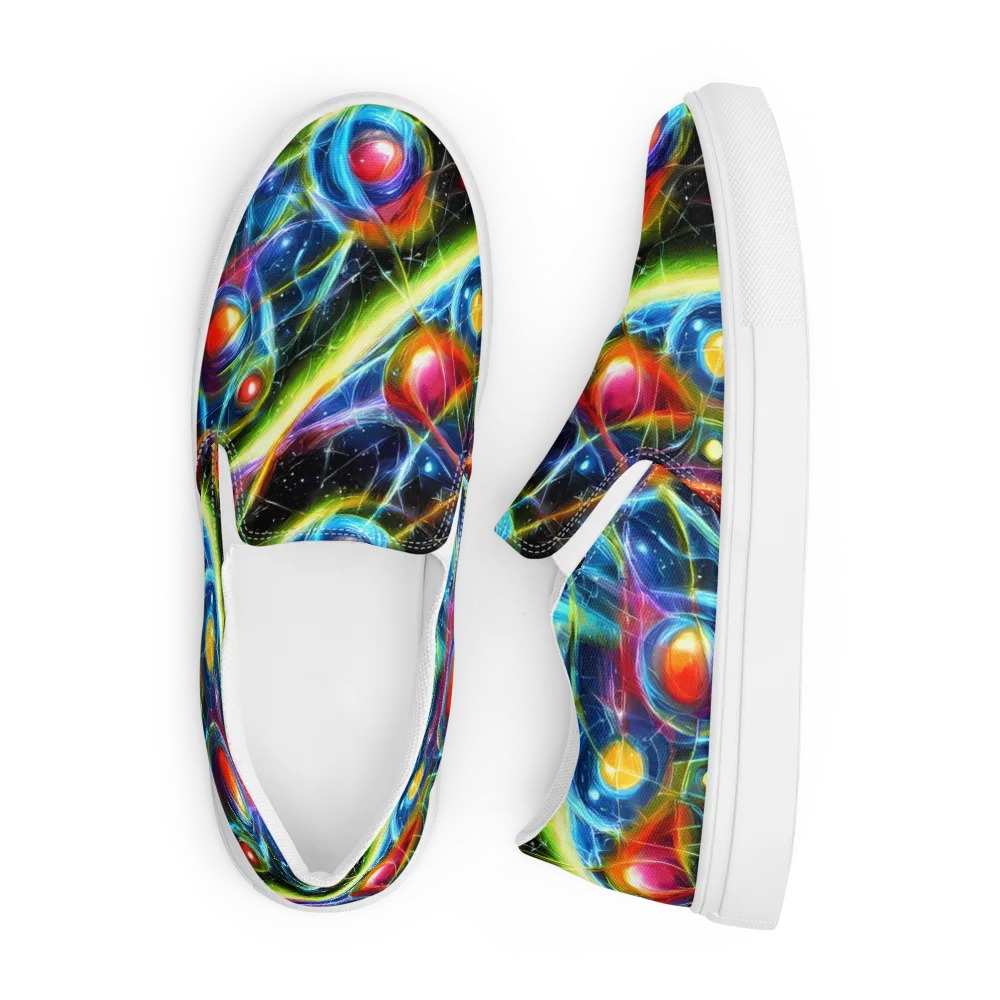 Infinity Reactor on Men's Slip-On Canvas Shoes — Front