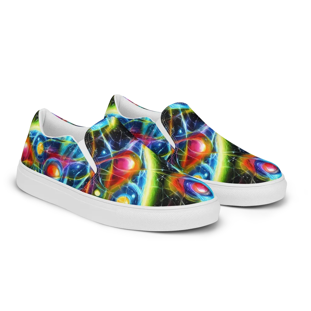 Infinity Reactor on Women's Slip-On Canvas Shoes — Right Front