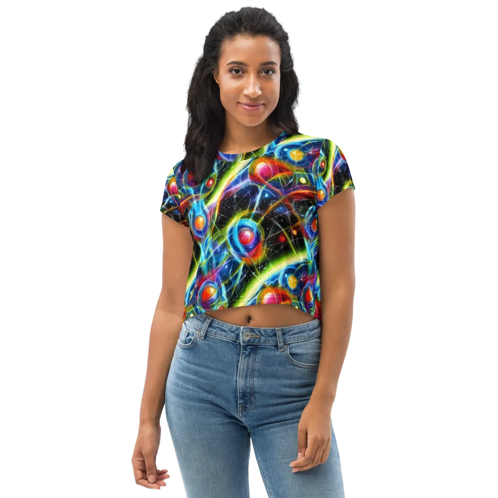 Infinity Reactor on Crop Tee — Front