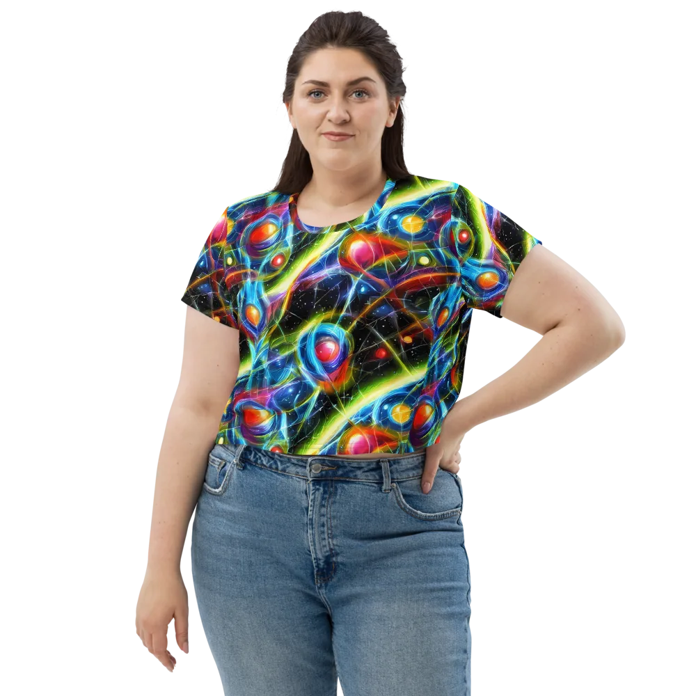 Infinity Reactor on Crop Tee — Front