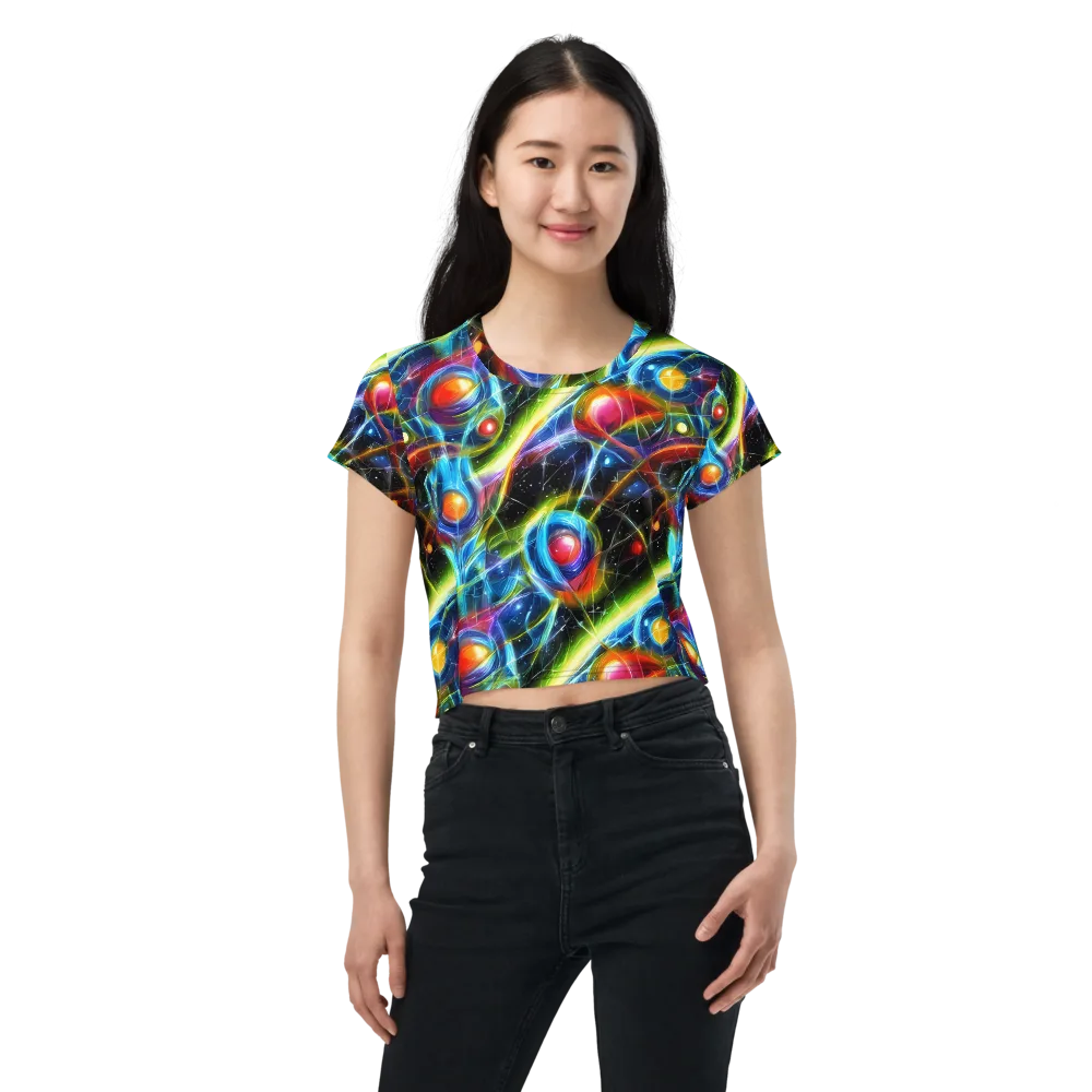 Infinity Reactor on Crop Tee — Front