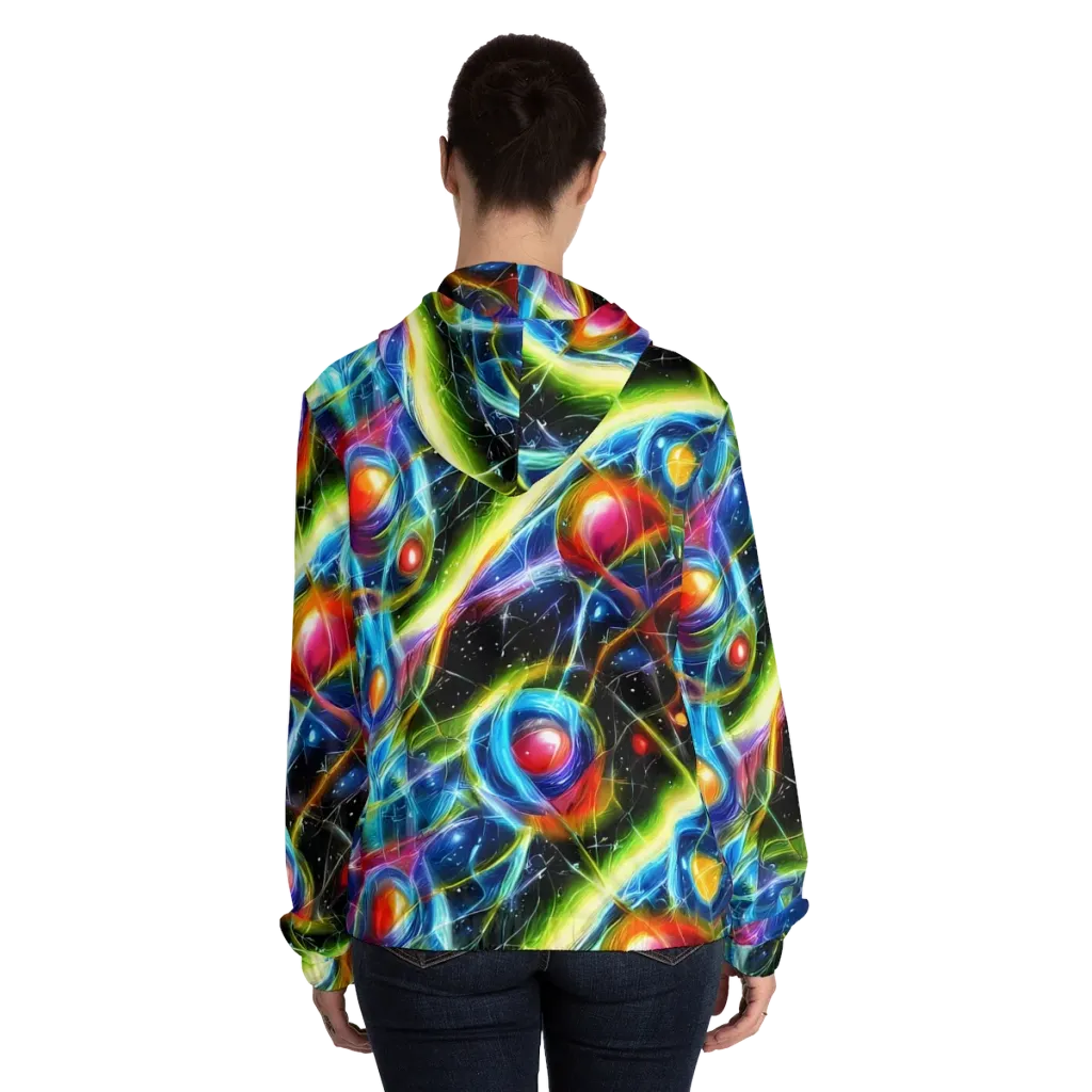 Infinity Reactor on Women's Full-Zip Hoodie — Back On Person