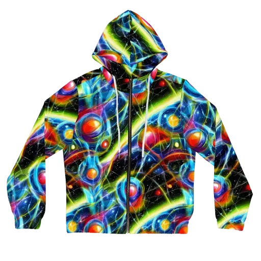 Infinity Reactor on a Women's Full-Zip Hoodie