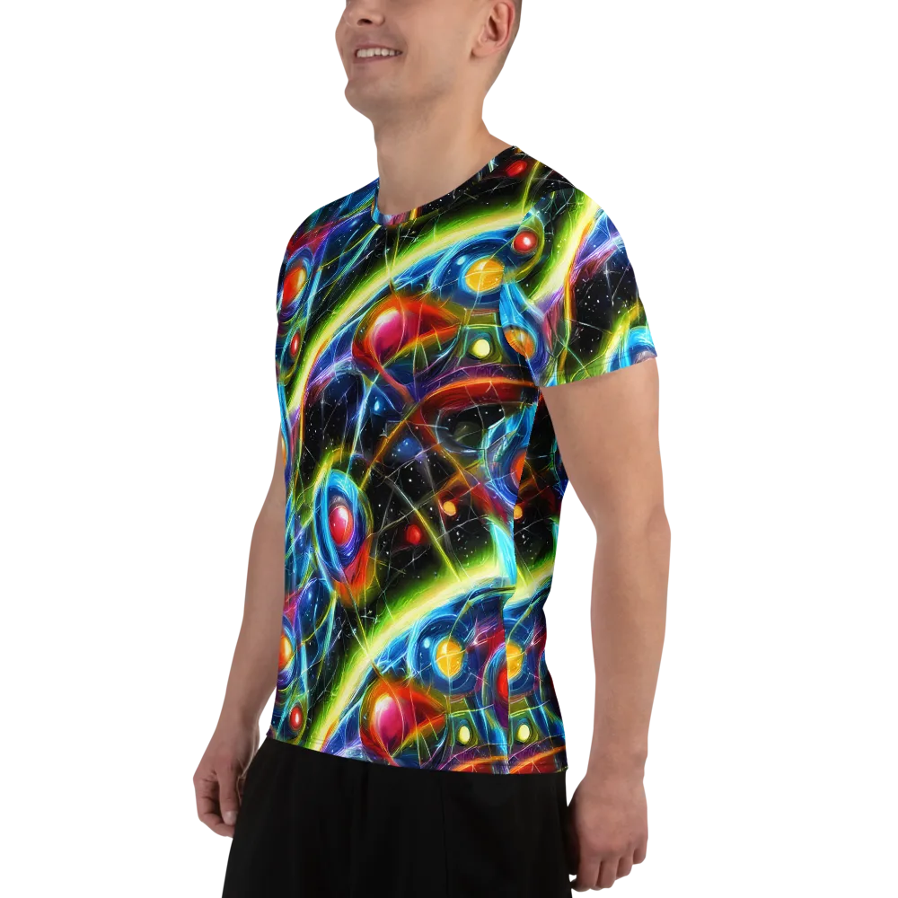 Infinity Reactor on Men's Athletic T-Shirt — Left