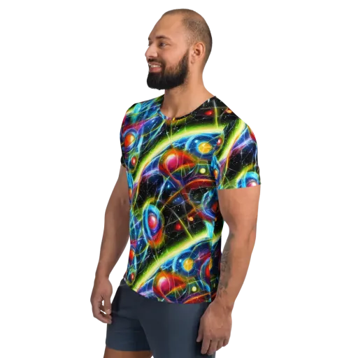 Infinity Reactor on a Men's Athletic T-Shirt