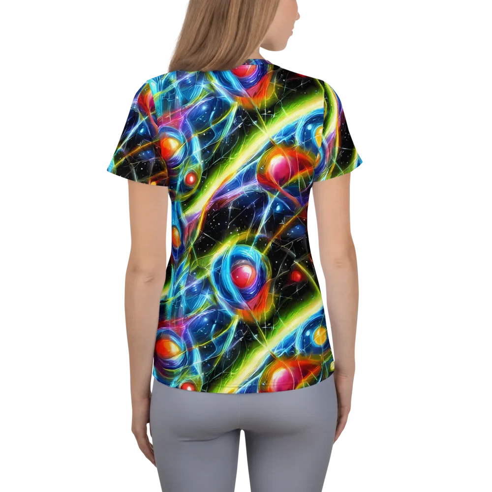 Infinity Reactor on Women's Athletic T-Shirt — Back
