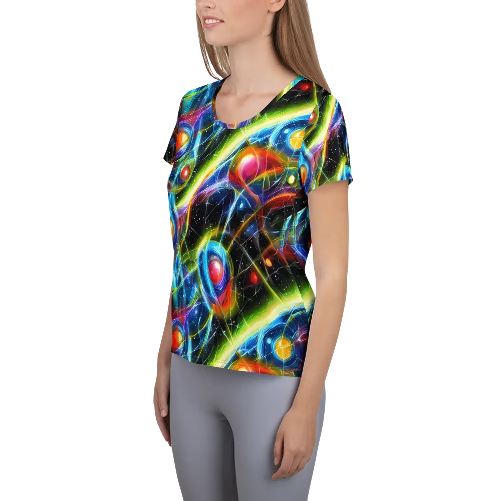 Infinity Reactor on Women's Athletic T-Shirt — Left