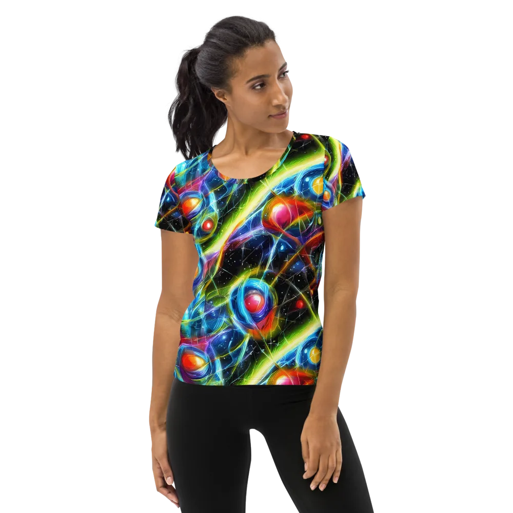 Infinity Reactor on Women's Athletic T-Shirt — Front