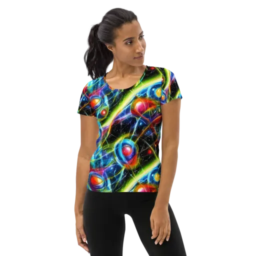 Infinity Reactor on a Women's Athletic T-Shirt