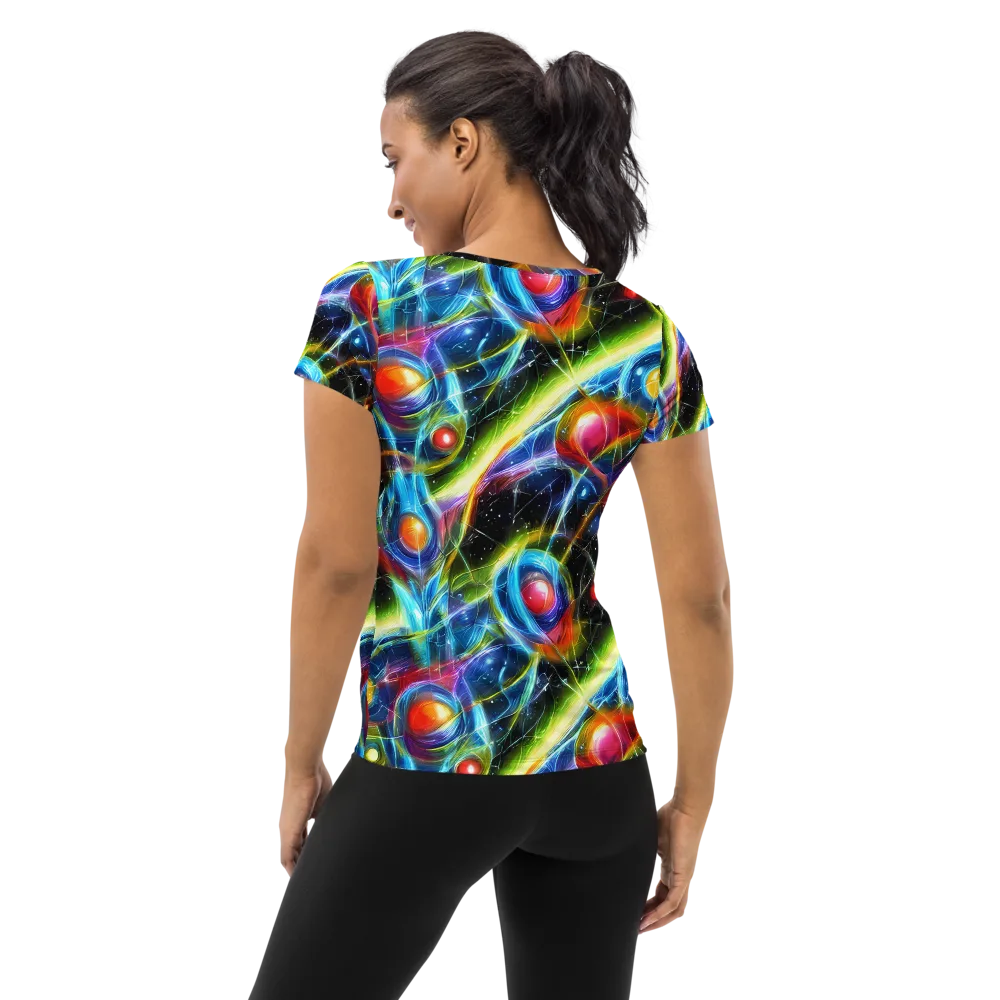 Infinity Reactor on Women's Athletic T-Shirt — Back
