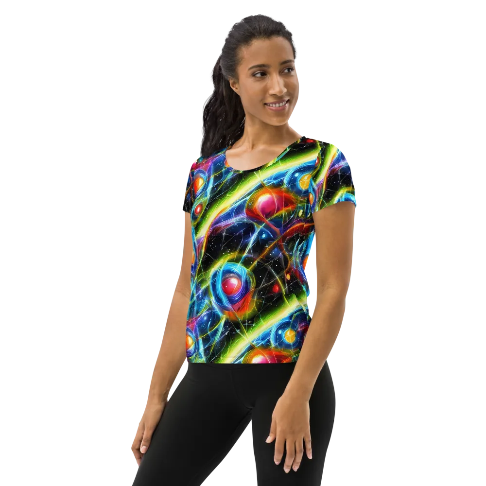 Infinity Reactor on Women's Athletic T-Shirt — Left