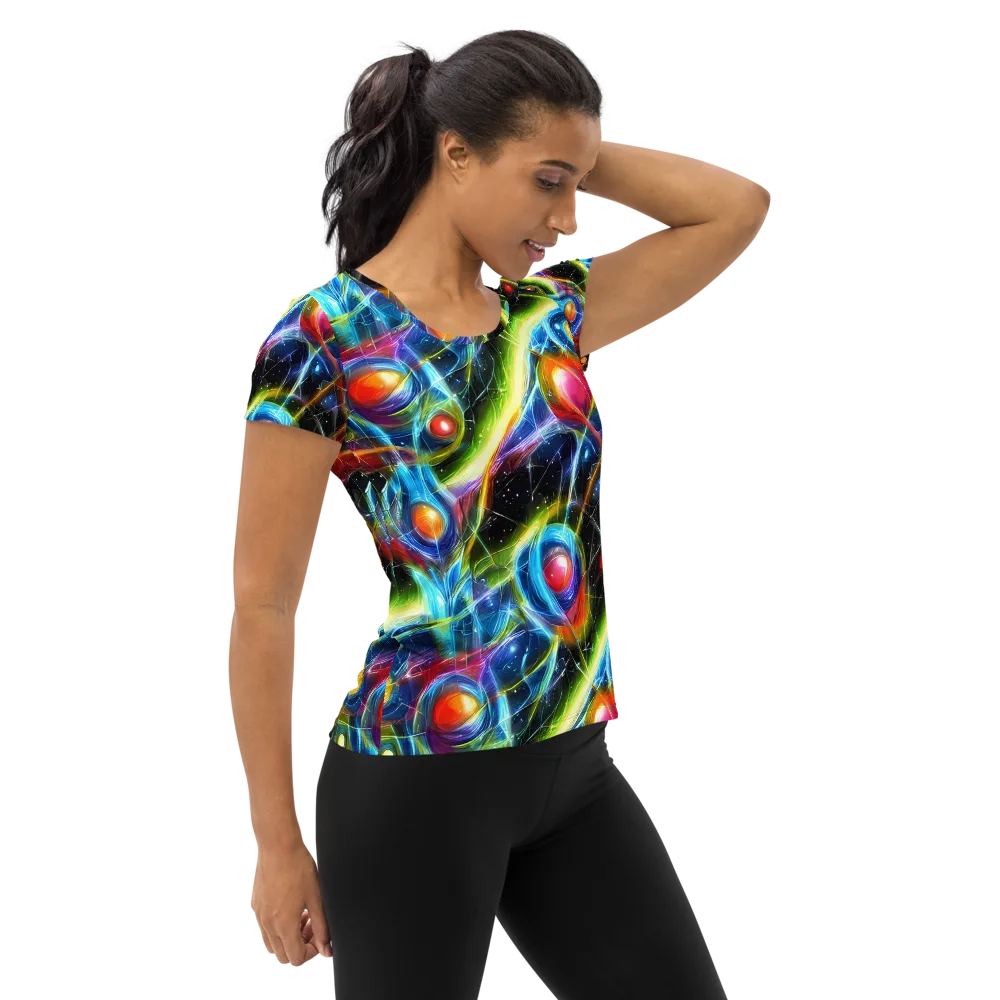 Infinity Reactor on Women's Athletic T-Shirt — Right
