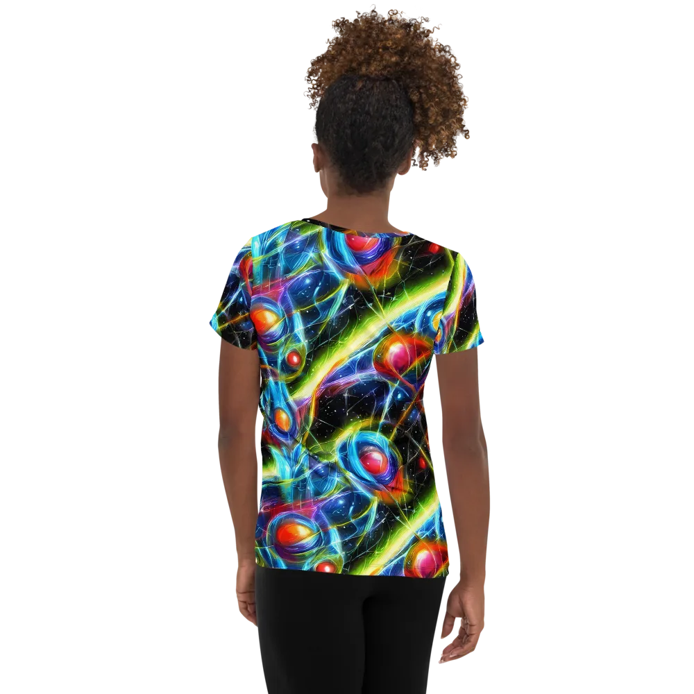 Infinity Reactor on Women's Athletic T-Shirt — Back
