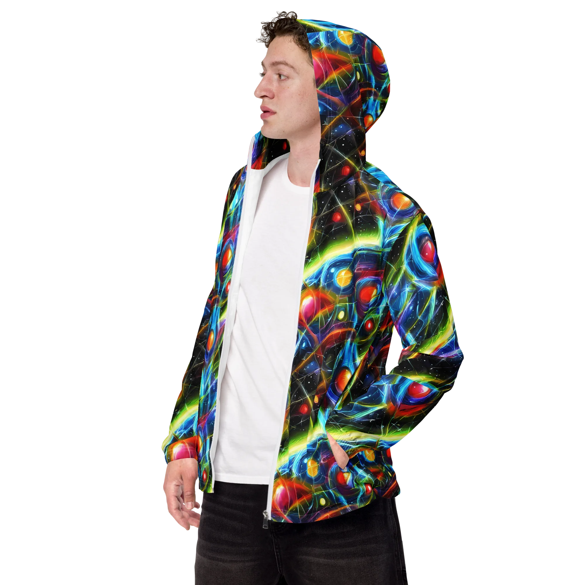 Infinity Reactor on Men's Windbreaker — Left Front