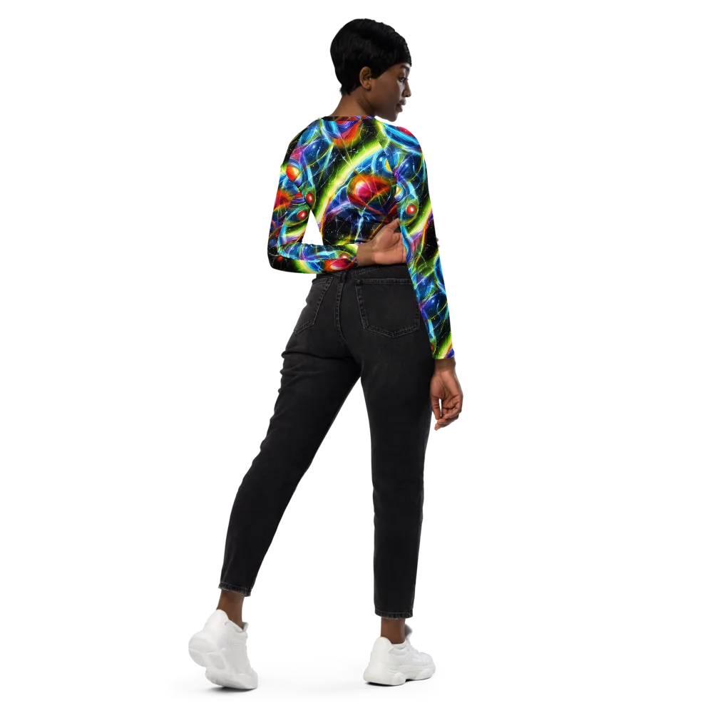Infinity Reactor on Long Sleeve Crop Top — Right Back