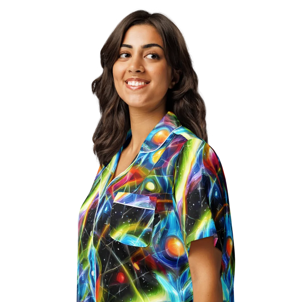 Infinity Reactor on Women's Short Sleeve Pajama Top — Left Front
