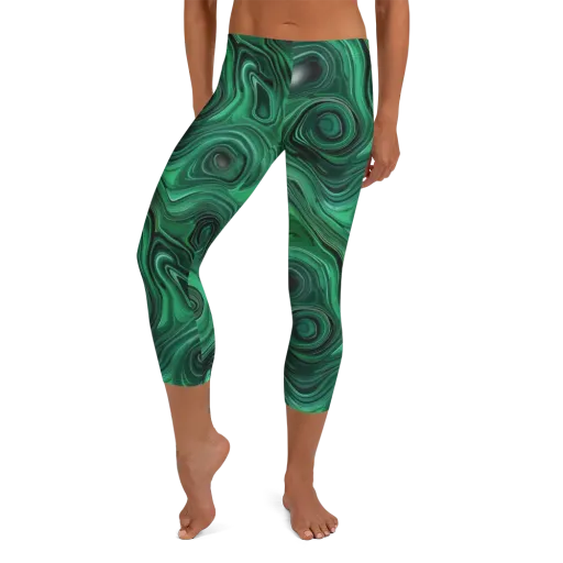 Verdant Vortex on a Capri Leggings