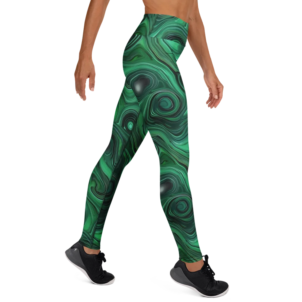 Verdant Vortex on Yoga Leggings — Right