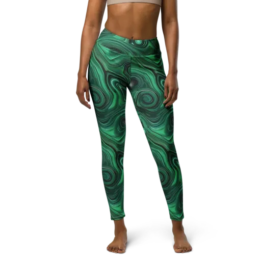 Verdant Vortex on a Yoga Leggings