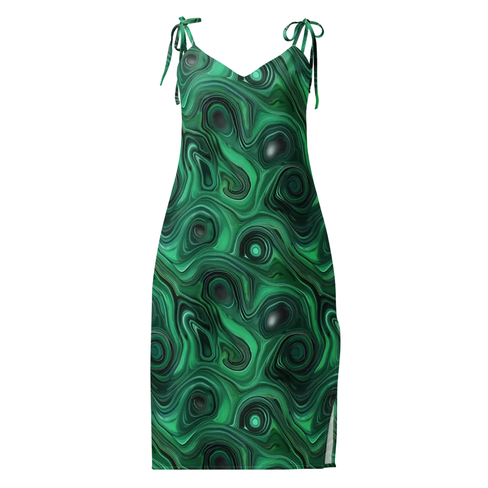 Verdant Vortex on Slip Dress — Front