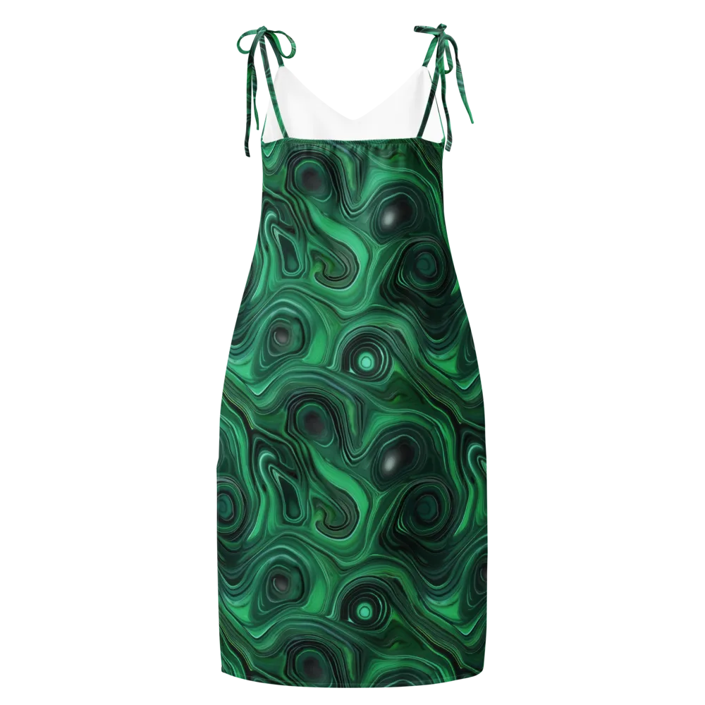 Verdant Vortex on Slip Dress — Back