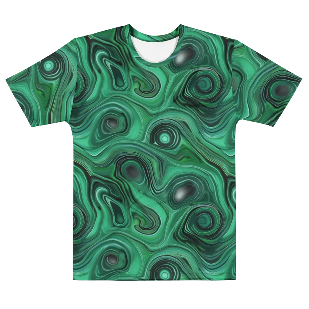 Verdant Vortex on Men's Cotton Crew Neck T-Shirt — Front