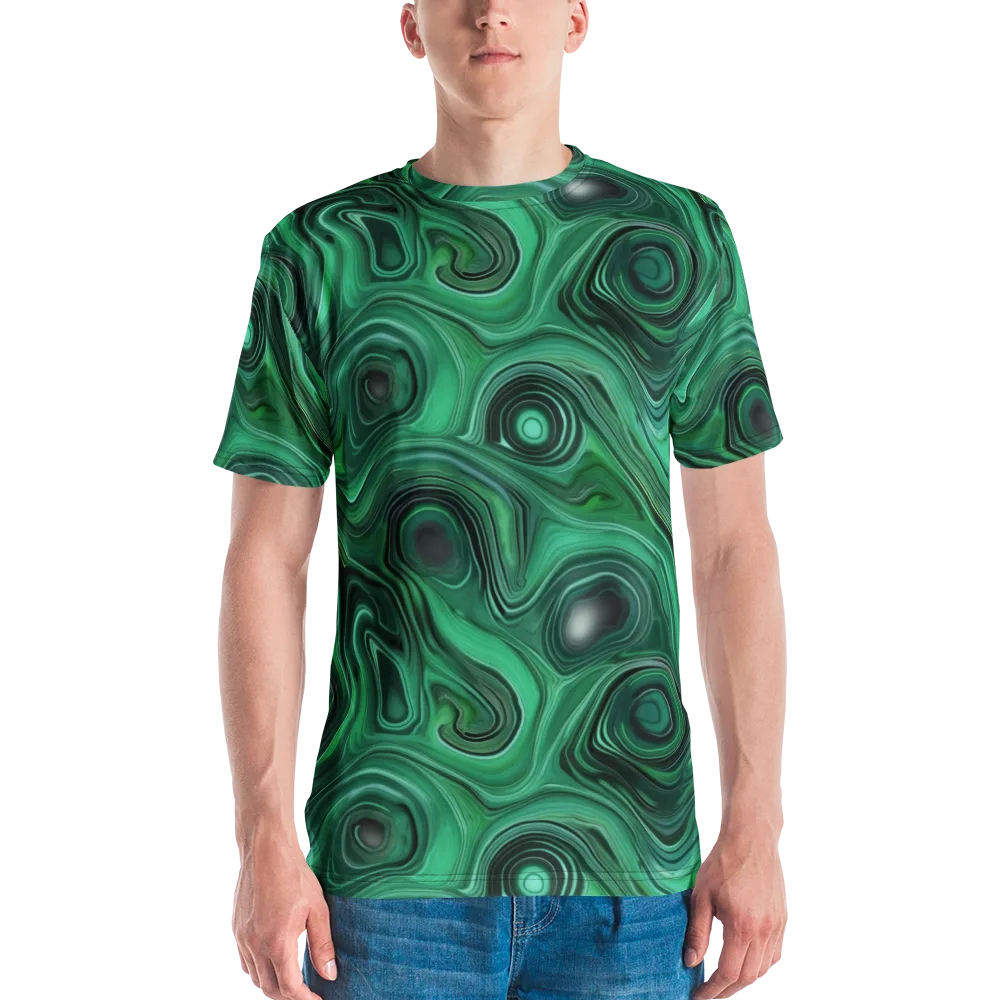 Verdant Vortex on Men's Crew Neck T-Shirt — Front