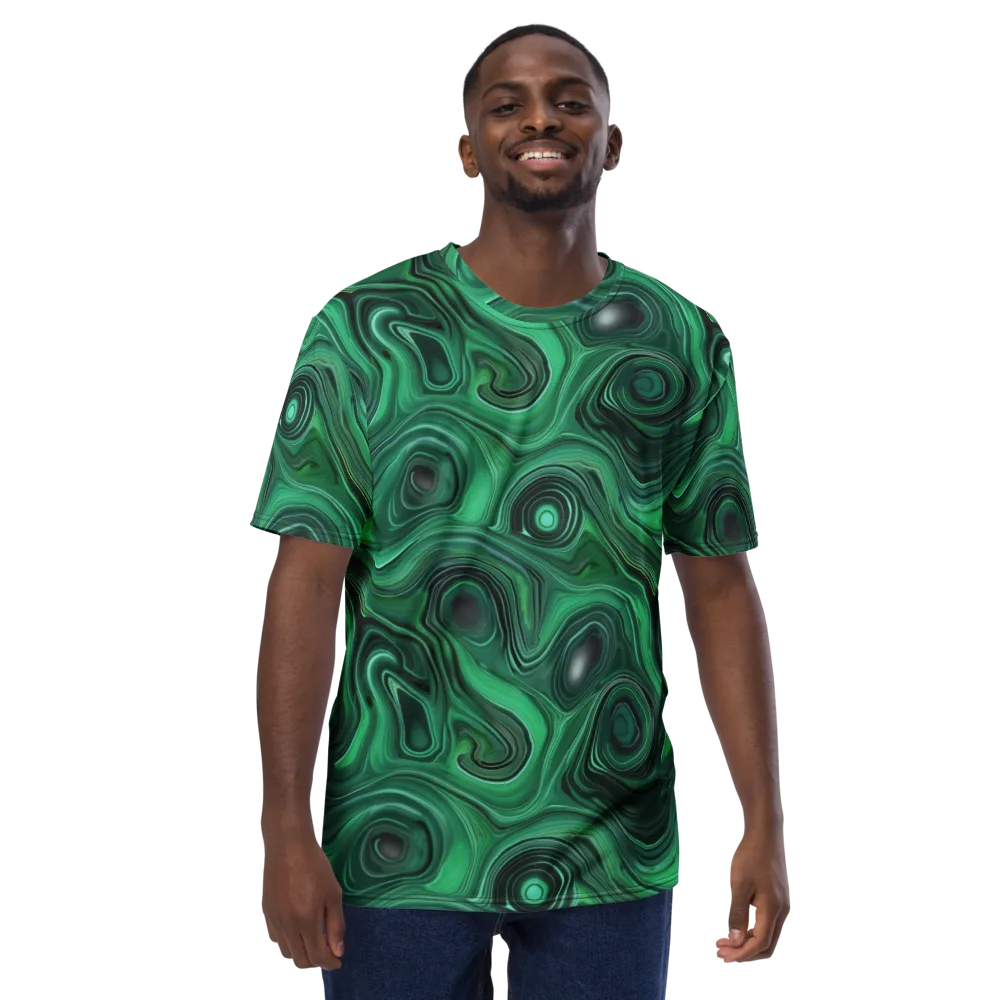 Verdant Vortex on Men's Crew Neck T-Shirt — Front