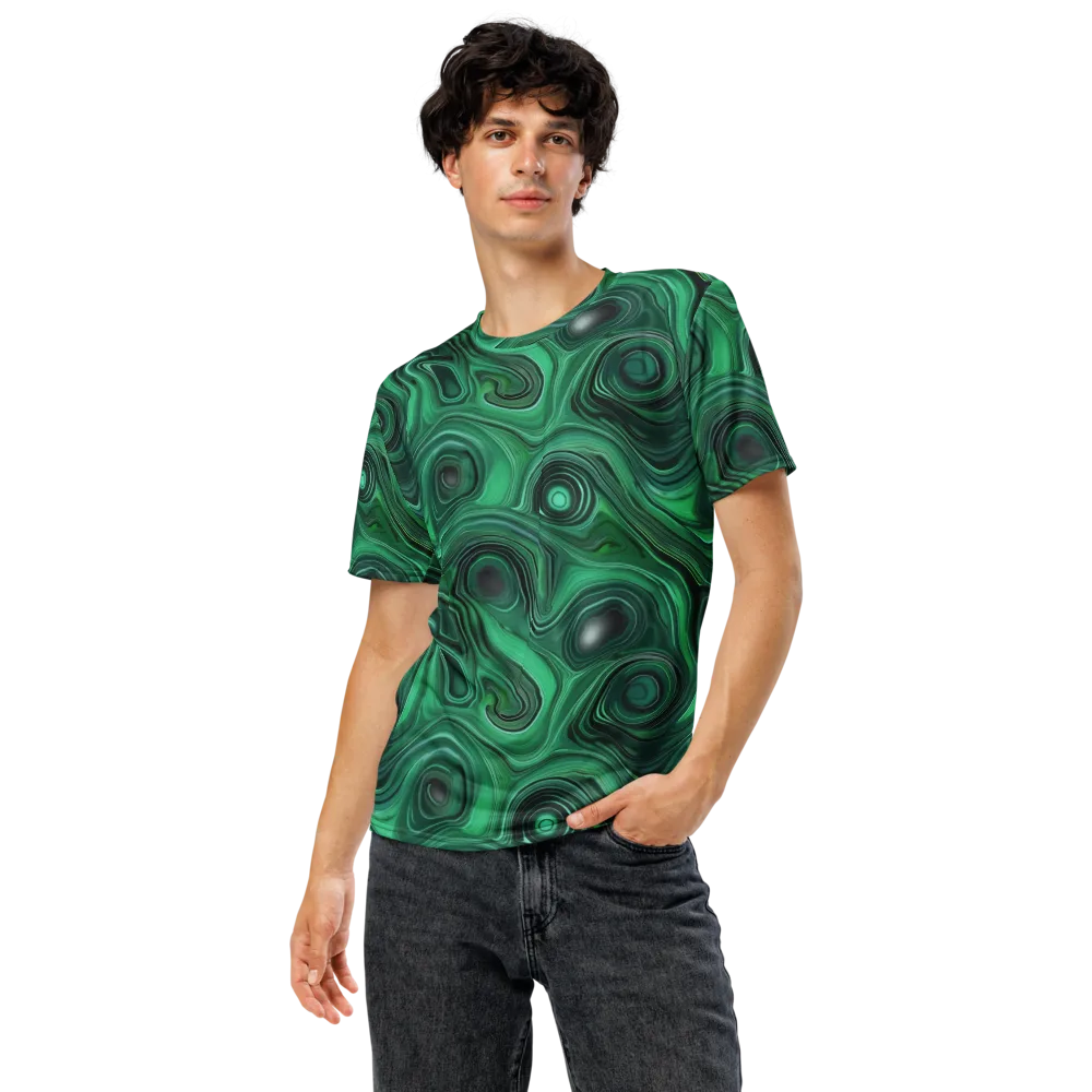 Verdant Vortex on Men's Crew Neck T-Shirt — Front