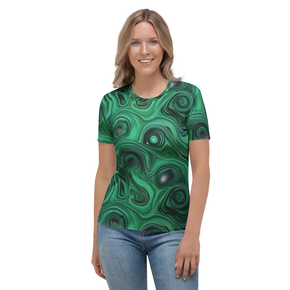 Verdant Vortex on Women's Crew Neck T-Shirt — Front