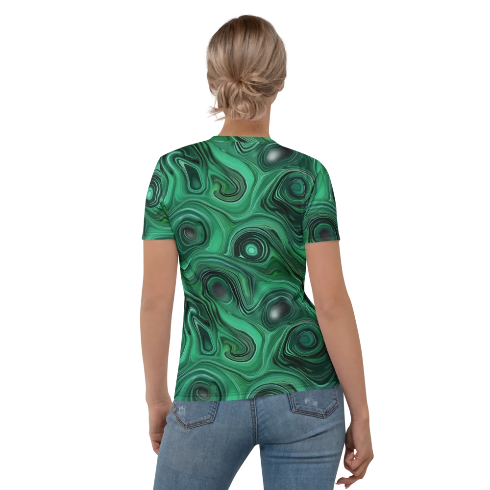 Verdant Vortex on Women's Crew Neck T-Shirt — Back