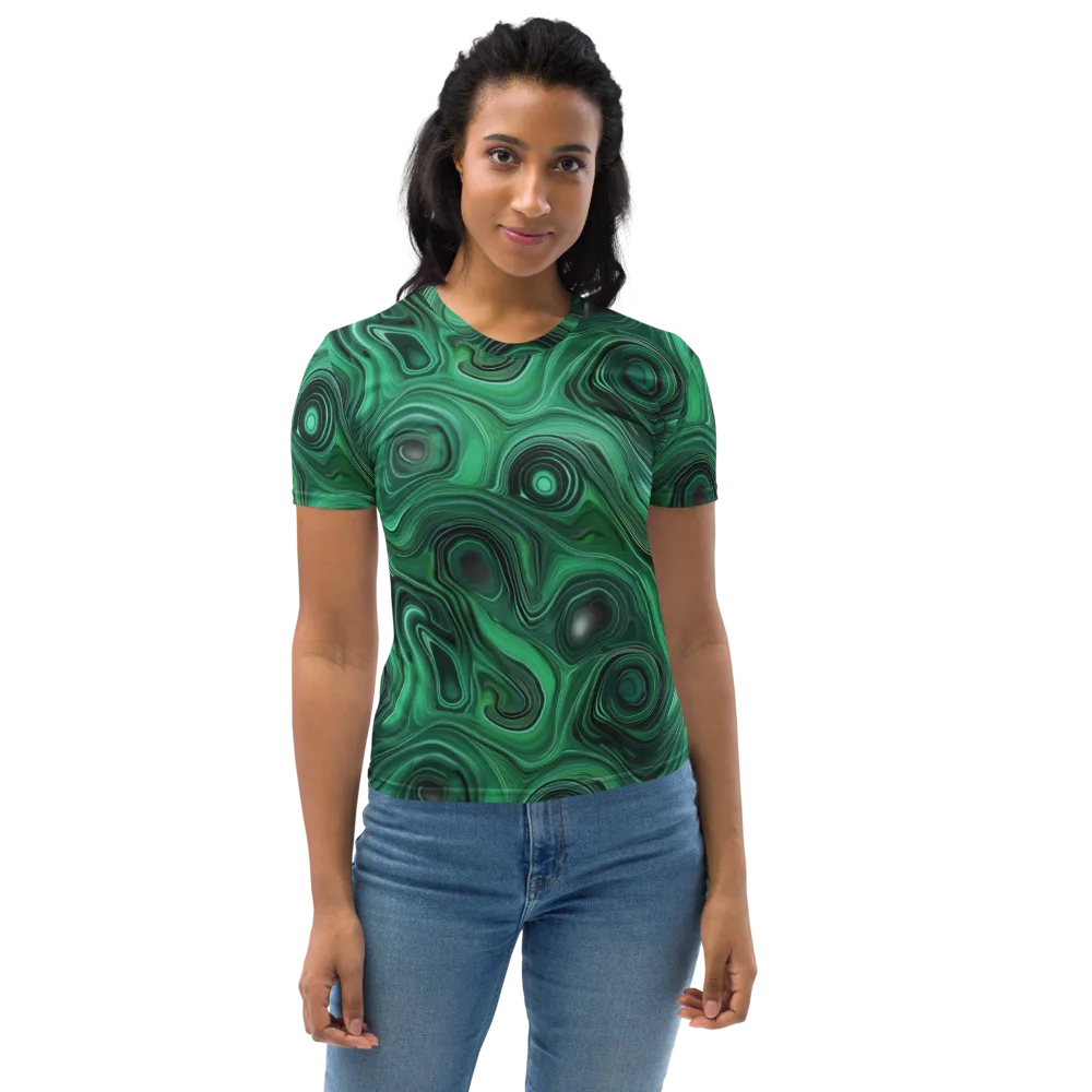 Verdant Vortex on Women's Crew Neck T-Shirt — Front