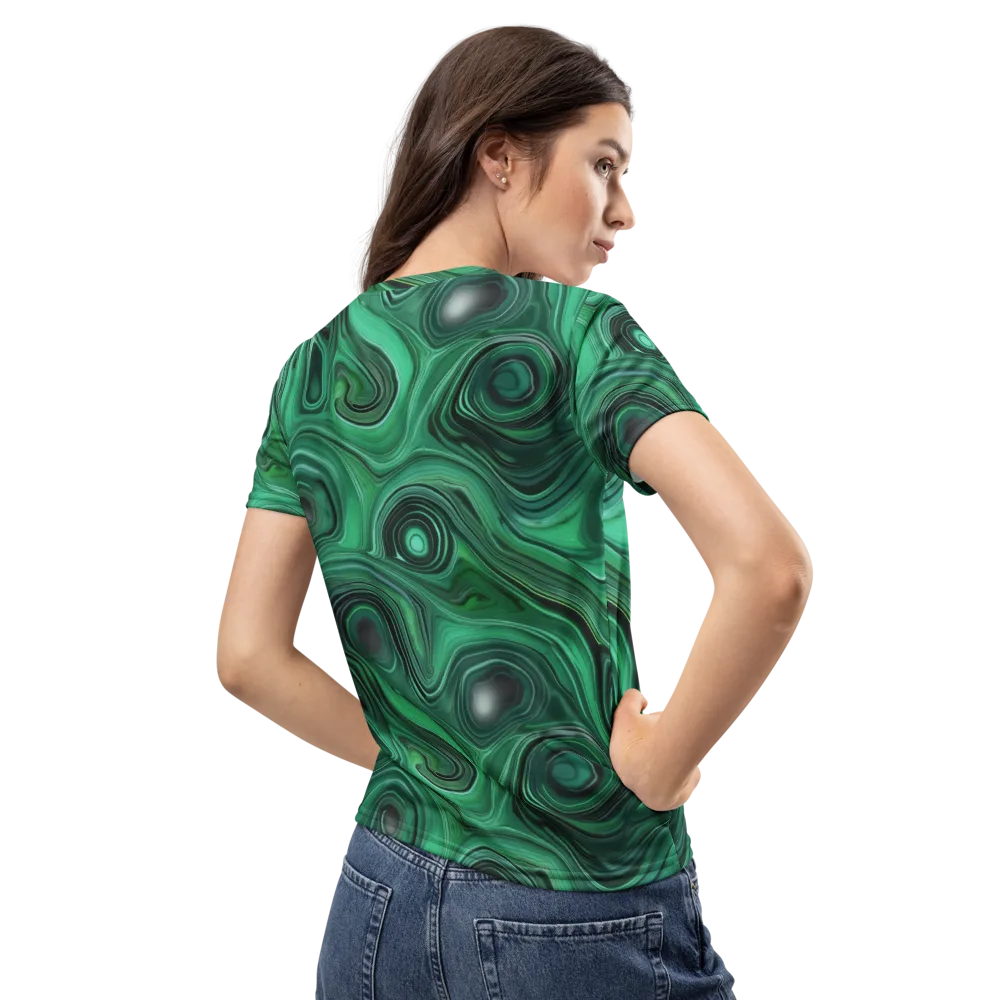 Verdant Vortex on Women's Crew Neck T-Shirt — Back