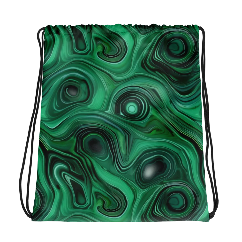 Verdant Vortex on Drawstring Bag — Photo