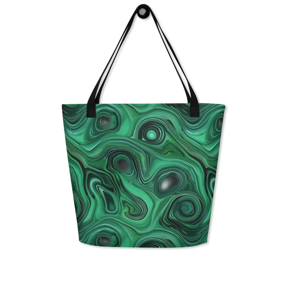 Verdant Vortex on Large Tote Bag W/ Pocket — Front