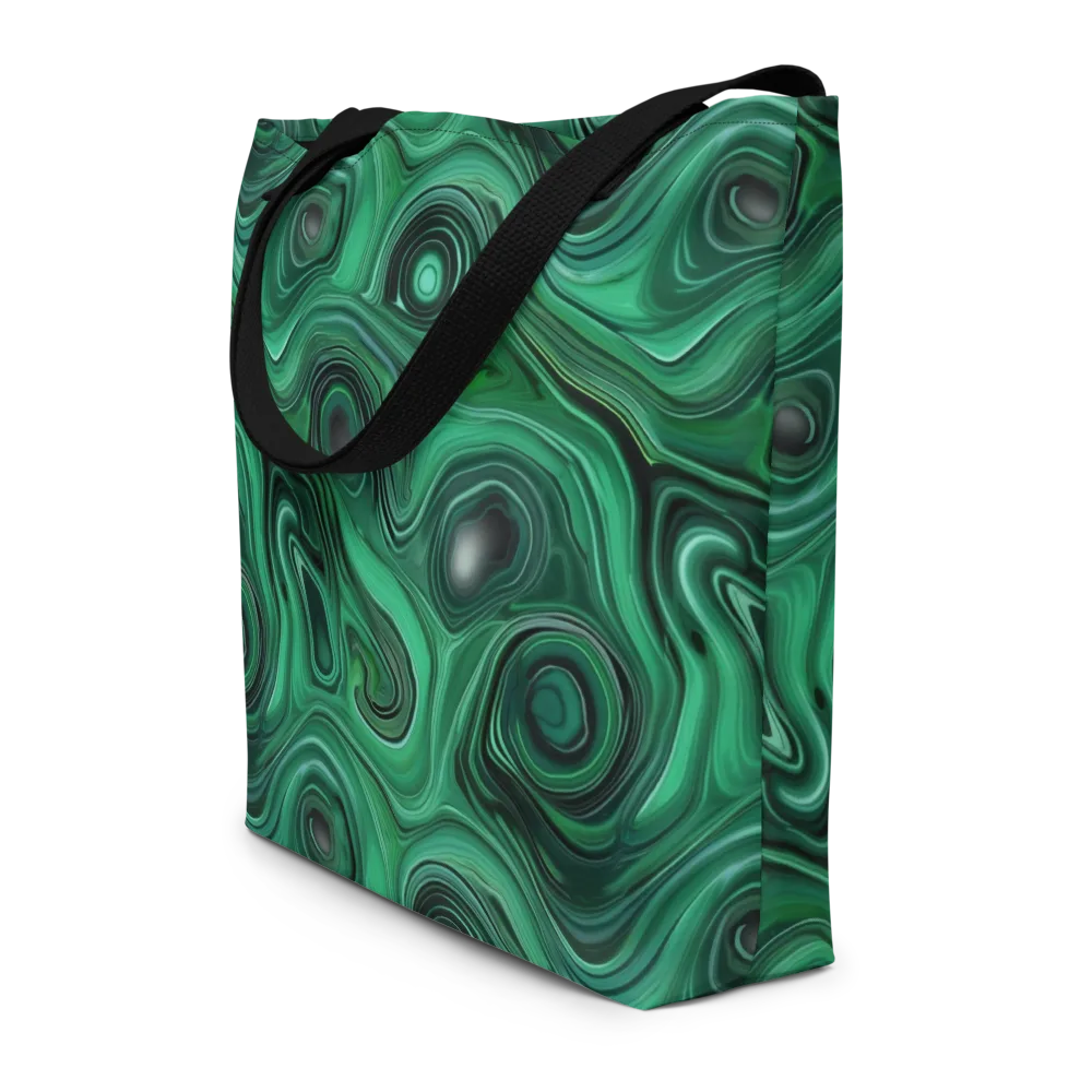 Verdant Vortex on Large Tote Bag W/ Pocket — Front