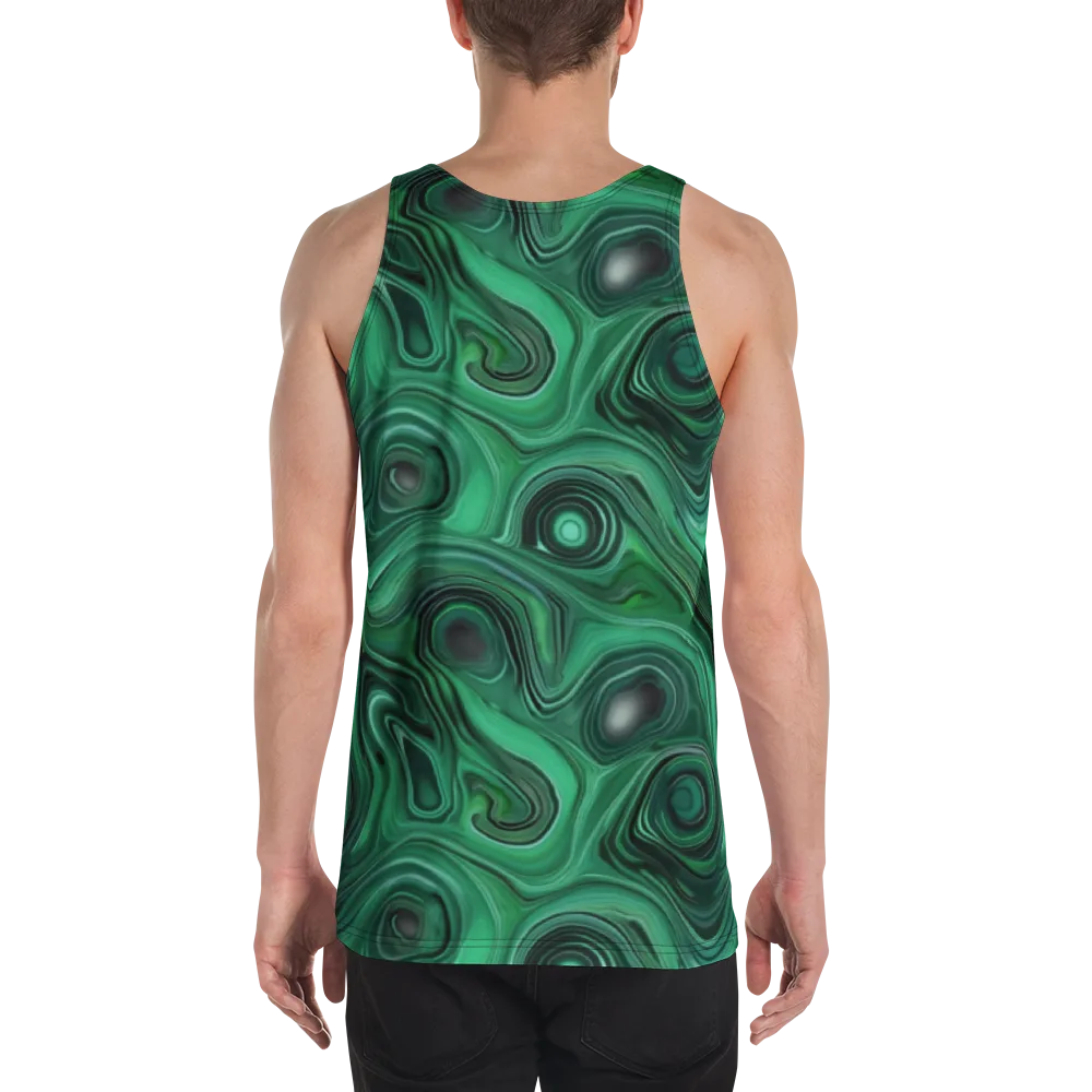 Verdant Vortex on Men's Tank Top — Back